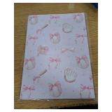 Baseball Wrapping Paper for Kids- Pink 28x40 Inches, 4 Sheets