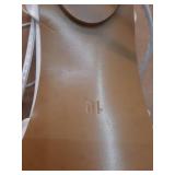 White Ballet Pointe Shoes with Seashell Charms, Size 10