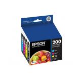 Epson 200 Black, C/M/Y 4pk Combo Ink Cartridges - Black, Cyan, Magenta, Yellow (T200120BCS)