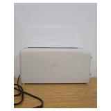 bella 2-Slice Slim Toaster with Extra Long Slot  6 Setting Shade Control with Reheat & Cancel Buttons Oatmilk WORKS