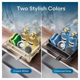 Caumic Sink Caddy Sponge Holder for Kitchen, Sink Countertop Organizer with Drip Tray for Storing Soap Dispensers and Kitchen Accessories (Charcoal Gray)