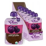 Plum Organics Just Prunes, 4+ Months - Organic Baby Food Pouches, 3.5 oz Pouch (Pack of 6) (2 Boxes) BEST BY FEBRUARY 05, 2026