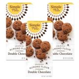 Simple Mills Almond Flour Double Chocolate Chip Cookies, Gluten Free and Delicious Crunchy Cookies, Organic Coconut Oil, Good for Snacks (Packaging May Vary), 5.5 Ounce (Pack of 6) BEST BY 01/19/2026