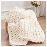 Chunky Knit Throw Blanket, 50