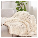 Chunky Knit Throw Blanket, 50