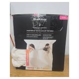 Brookstone King Heated Chenille Knit Blanket Ivory - Retail: $100