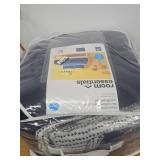 7pc Queen Solid Microfiber Comforter & Sheets Set Navy/Gray - Room Essentials: Polyester Bedding, Quilted, OEKO-TEX Certified - Retail: $55