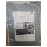 3pc King TENCEL Comforter and Sham Set Light Teal Green - Threshold- Retail: $119