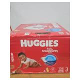 Huggies Little Snugglers Diapers - Size 3 - 136ct