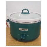Crock-Pot 4.5qt Slow Cooker Ponderosa Green: Ceramic Stoneware, 3 Settings, Stay-Cool Handles, Dishwasher-Safe Parts