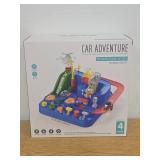 Car Race Track for Kids Ages 3+, Kids Car Toys for 3 Year Old Boys, Race Track for Toddlers 3+, City with 3 Small Cars and Helicopter, Educational Birthday Gifts