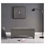 Better Homes & Gardens Pintucked Storage Bench  Gray - Retail: $94