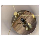 Pack of 2 ,Faux Marble Stick Table Lamp White - Threshold: Gold Base, Linen Drum Shade, No Assembly Required (Cosmetic Damage) - Retail: $130