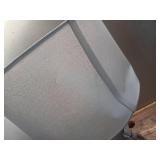 Pack of 2 ,Faux Marble Stick Table Lamp White - Threshold: Gold Base, Linen Drum Shade, No Assembly Required (Cosmetic Damage) - Retail: $130