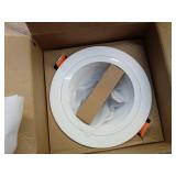 6 in. Selectable CCT 2700K to 5000K Integrated LED White Recessed Light  Sloped Ceiling Trim  LED direct mount module