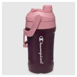 Pack of 2 Champion 40 oz Leak-Proof Water Bottle with Fence Hook  Non-Slip Grip  and Twist-Off Lid