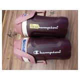 Pack of 2 Champion 40 oz Leak-Proof Water Bottle with Fence Hook  Non-Slip Grip  and Twist-Off Lid