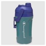 Pack of 2 Champion 40 oz Leak-Proof Water Bottle with Fence Hook Non-Slip Grip  and Twist-Off Lid.