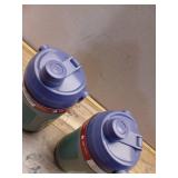 Pack of 2 Champion 40 oz Leak-Proof Water Bottle with Fence Hook Non-Slip Grip  and Twist-Off Lid.