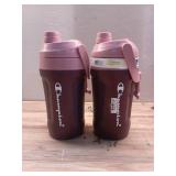 Pack of 2 Champion 40 oz Leak-Proof Water Bottle with Fence Hook  Non-Slip Grip  and Twist-Off Lid.