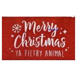 Merry Christmas Ya Filthy Animal Doormat 30x17 Inch