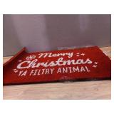 Merry Christmas Ya Filthy Animal Doormat 30x17 Inch
