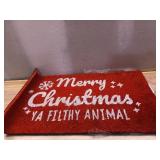 Merry Christmas Ya Filthy Animal Doormat 30x17 Inch