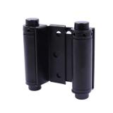 3 in. Square Radius Matte Black Double Action Spring Hinge