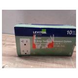 Leviton M02-T5825-WMP 20A 125V White Decora Tamper Resistant Outlets 10 Count