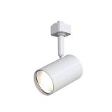 1-Light White Integrated LED Linear Track Lighting Mini-Cylinder Step Head