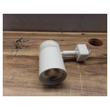 1-Light White Integrated LED Linear Track Lighting Mini-Cylinder Step Head