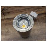 1-Light White Integrated LED Linear Track Lighting Mini-Cylinder Step Head