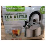 American Dream Home Goods Kitchen Sense Stainless Steel Whistling Tea Kettle 2.5 Liter