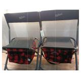 Pack of 2 ,Buffalo Check Outdoor Foldable Chair with Cooler Red/Black - Woolrich x Target - Retail: $80