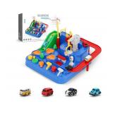 Car Adventure Toy for 3 Year Old Boys | Race Track Car Toy | Toddler City Rescue Toy with Helicopter Theme | Promotes Fine Motor Skills | Christmas Birthday Gift for Kids Ages 3-5