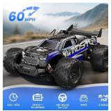 AUOSHI 1:14 Upgraded RC Car with Metal Drivetrain, 60MPH Brushless, Dual 3S Batteries 70 Min Run Time, Waterproof 4WD Remote Control Truck, Cooling Fan, Heat Sink & LED Lights, Retail: $142