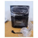 Air Fryer with Clear Windows, Crisps, Broils, Roasts, Dehydrates, Bakes, Reheats, Toaster Baker, 6QT for 3-5 People, LED Smart Display, 85% Oil-Less, Stainless Steel Easy Cleaning