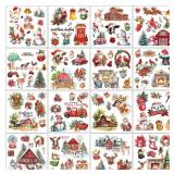 Christmas Transfers Furniture Crafts Stickers - 16 Sheets 5.7 x 5.7 Inch