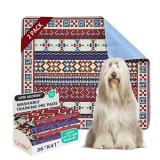 Qeils Washable Pee Pads, Reusable Puppy Pads Super Absorbent Leakproof Dog Training Pads, Non-Slip Wee Wee Pads for Crate, Floor, Potty Pads Feeding Mat Dog Pee 2 Pack 36"x41"