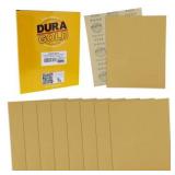Dura-Gold Premium 9 x 11 Gold Sandpaper Sheets 220 Grit (Box of 10) - Wood Furniture Woodworking  Auto Paint  Full-Size Cut to Use on 1/4  1/3  1/2 Sheet Finishing Sanders  Hand Sanding Block