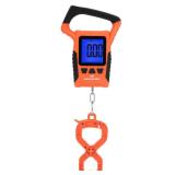 KastKing Fish Scale, WideView Floating Waterproof Digital Scale with No-Puncture Lip Gripper, 2.5 Large LCD Display, 110lb Capacity, Stores up to 9 Weights, Orange BATTERIES INCLUDED, WORKS