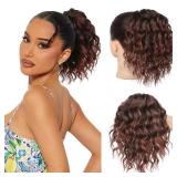 Ponytail Extension,10 Short Curly Claw Clip Ponytail Extension