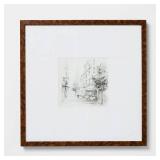 20"x20" Black and White Landscape Wall Art - Threshold Designed with Studio McGee