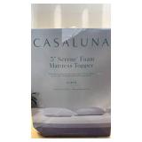 Queen 3" Serene Foam Mattress Topper - Casaluna: Certi PUR-US, Plush Polyester Cover, Machine Washable - Retail: $179