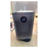 Dreo 1500W Atom Core Portable Oscillating Ceramic Space Heater for Home with Remote and Thermostat 1-12H Timer Silver: Indoor Heater for Bedroom - Retail: $55