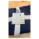 Full/Queen Washed Cotton Sateen Quilt Dark Navy - Threshold: OEKO-TEX Certified, Midweight Bedspread - Retail: $69