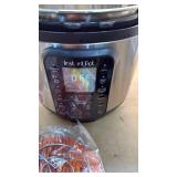 Instant Pot 6qt 9-in-1 Pressure Cooker Bundle: Exclusive Bonus Silicone Pan with Lid, Rice & Multi Cooker, Stainless Steel - Retail: $140