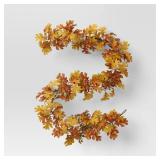 Fall Oak Leaf Artificial Garland - Threshold