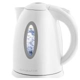 Electric Kettle, 1.7L Fast Boiling Water Heater for Coffee or Tea, BPA Free with Water Level Gauge, Auto Shut-Off, Boil-Dry Protection, Indicator Light and Removable Filter, White KP72W