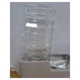 Stainless Steel Pet Water Feeder: 8L Large Gravity Waterer, Less Refills for Busy Owners - Leak-Proof Auto Refill - Anti-Tip Base - No Filter - for 20-35 LB Dogs